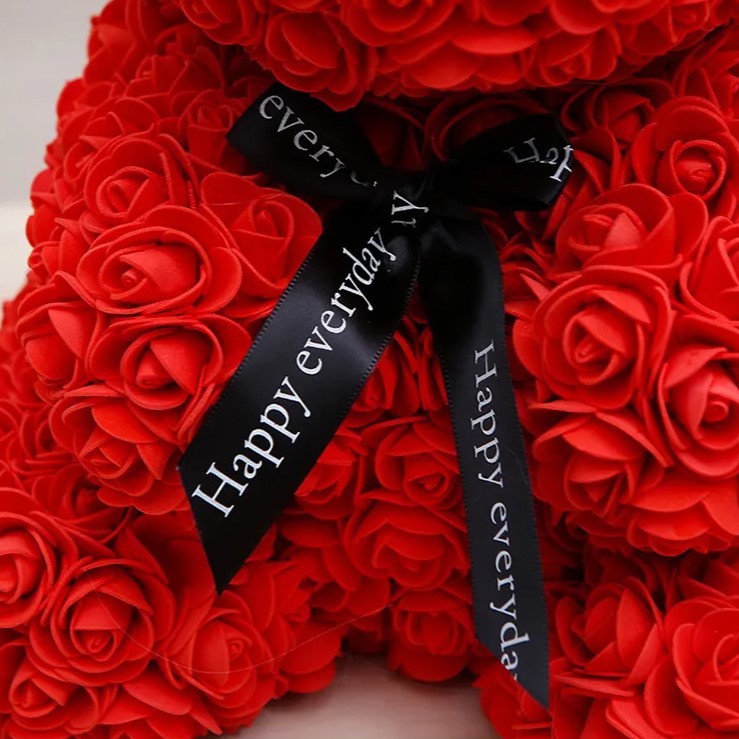手工製永久玫瑰花兔仔連禮盒心意卡 (40cm) - Gift House | RD Infinity Tech