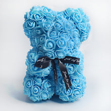 將圖片載入圖庫檢視器  淺藍色手工製永久玫瑰花熊連禮盒心意卡 - Gift House | RD Infinity Tech 
