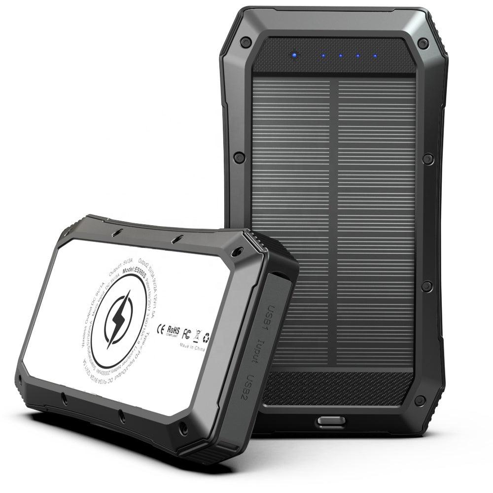 20000mAh RD太陽能充電器 | TYPE-C快速充電 | 流動應急電源 | LED照明燈 | QI無線充電 - RD Infinity Tech