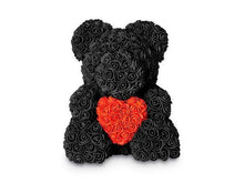 將圖片載入圖庫檢視器 黑色熊紅色心手工製永久抱心玫瑰花熊連禮盒心意卡 (40cm) - Gift House | RD Infinity Tech 
